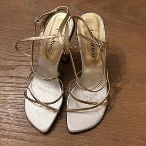 Le Chateau Metallic Gold Strappy Heels